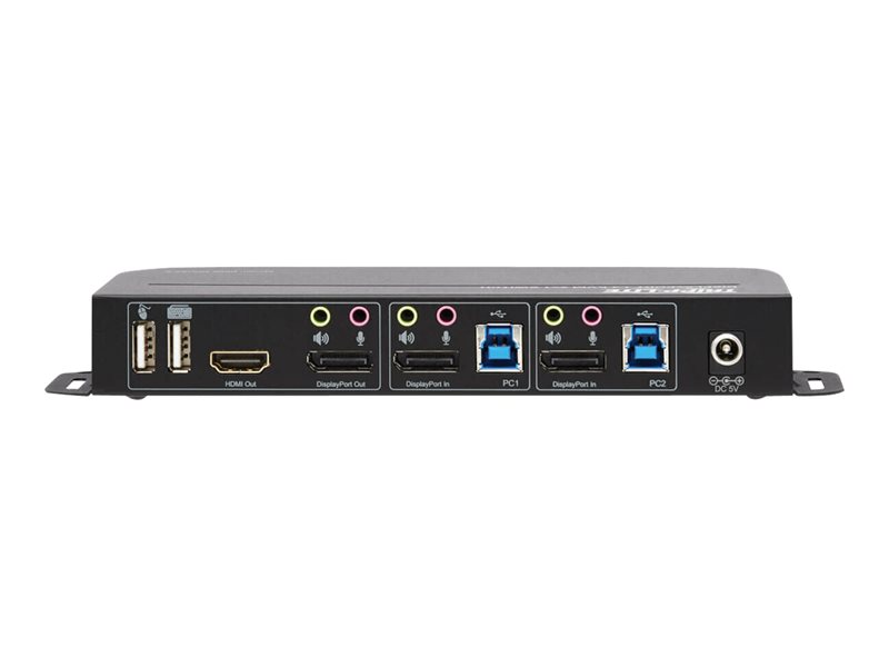 Tripp Lite DisplayPort USB KVM Switch 2-Port 4K 60Hz HDR DP 1.4 USB Cables - KVM-/Audio-/USB-Switch - 2 x KVM/Audio/USB - 1 lokaler Benutzer - Desktop