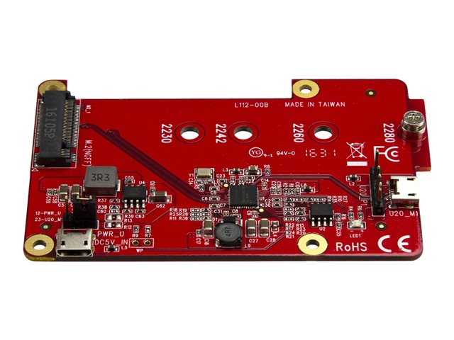 Image of StarTech.com Raspberry Pi Board - USB 2.0 480Mbps - USB to M.2 SATA Converter - USB to SATA Raspberry Pi SSD (PIB2M21) - storage controller - M.2 Card - USB 2.0