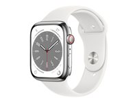 Apple Watch Series 8 (GPS  Cellular) 45 mm Sølv Hvid Smart ur