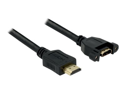 DELOCK HDMI Kabel Ethernet A -> A St/Bu 1.00m Einbau - 85102