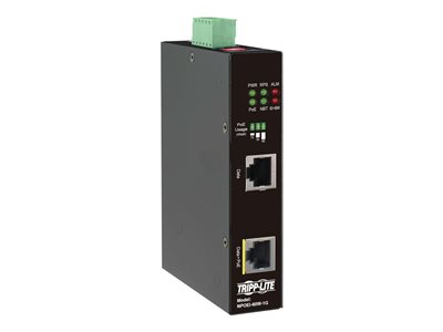 Shop  Tripp Lite Industrial Gigabit Ethernet PoE injector, 60W PoE++,  802.3bt, Midspan, -40C to +75C, IP30 housing, Dual 24~57VDC , DIN rail, 1  Port - PoE injector - 60 Watt