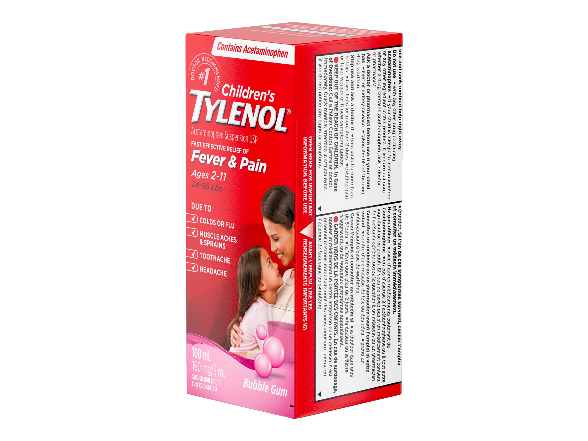 TYLENOL CHILD'S SUSP B/GUM 100ML