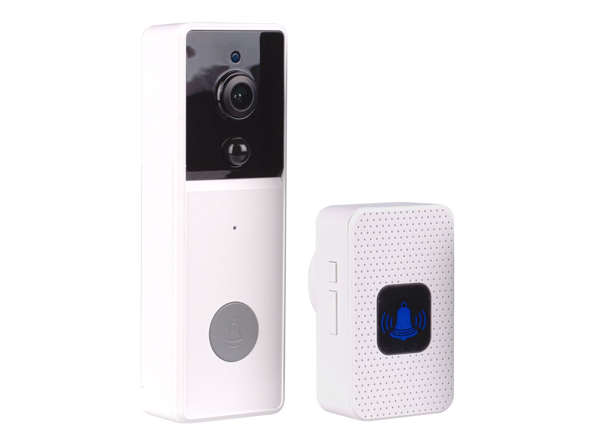 Laser smart doorbell and chime Full HD Wi-Fi Product shot Left-angle 79750