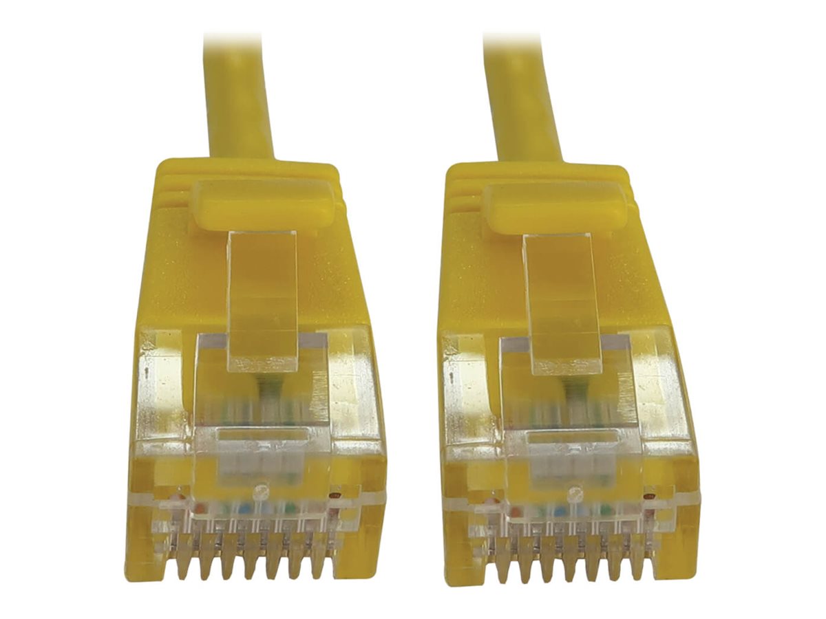 Eaton Tripp Lite Series Cat6a 10G Snagless Molded Slim UTP Ethernet Cable (RJ45 M/M), PoE, Yellow, 6 in. (15 cm)