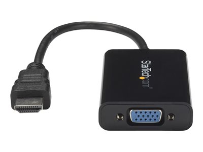 StarTech.com HDMI to VGA Video Adapter Converter with Audio for Desktop PC / Laptop / Ultrabook - 1920x1080 - Adapter - HDMI male to HD-15 (VGA), mini jack, Micro-USB Type B female - 25 cm - black - 1080p support, active - for P/N: DK30CH2DEP, DK30CH2DEPUE, MST30C2DPPD