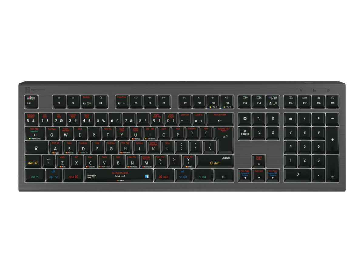 An image of LogicKeyboard ASTRA 2 - keyboard - Mac - QWERTY - UK - graphite grey Input Device