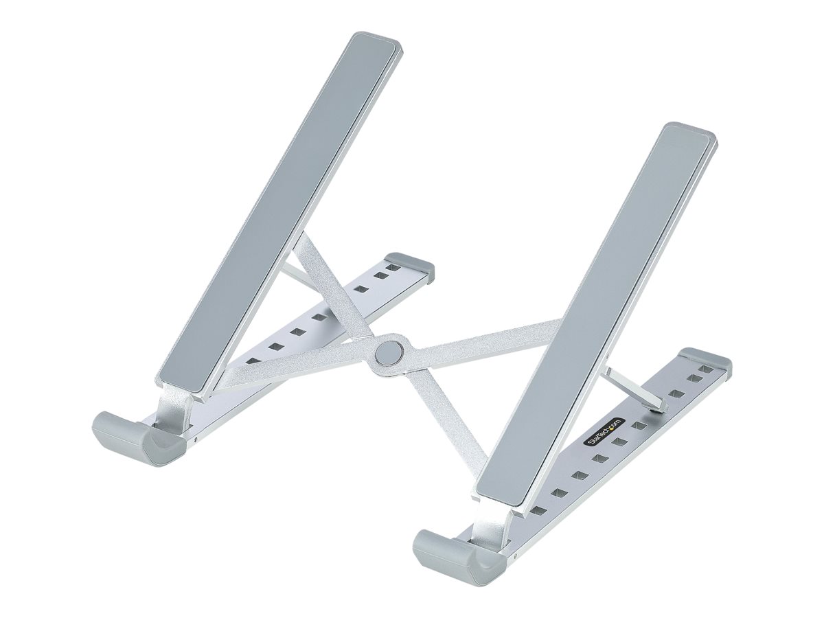 StarTech.com Foldable Laptop Riser Stand, Portable Height Adjustable Ergonomic Laptop Stand, Ventilated Aluminum Frame Supports 22lb (10Kg), Tilt/Raised/Angled Laptop/Tablet Stand, Collapsible Design - stojánek na notebook