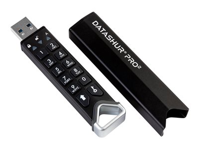 iStorage datAshur Pro2 - USB flash drive - encrypted - 128 GB - USB 3.2 Gen 1 - FIPS 140-2 Level 3