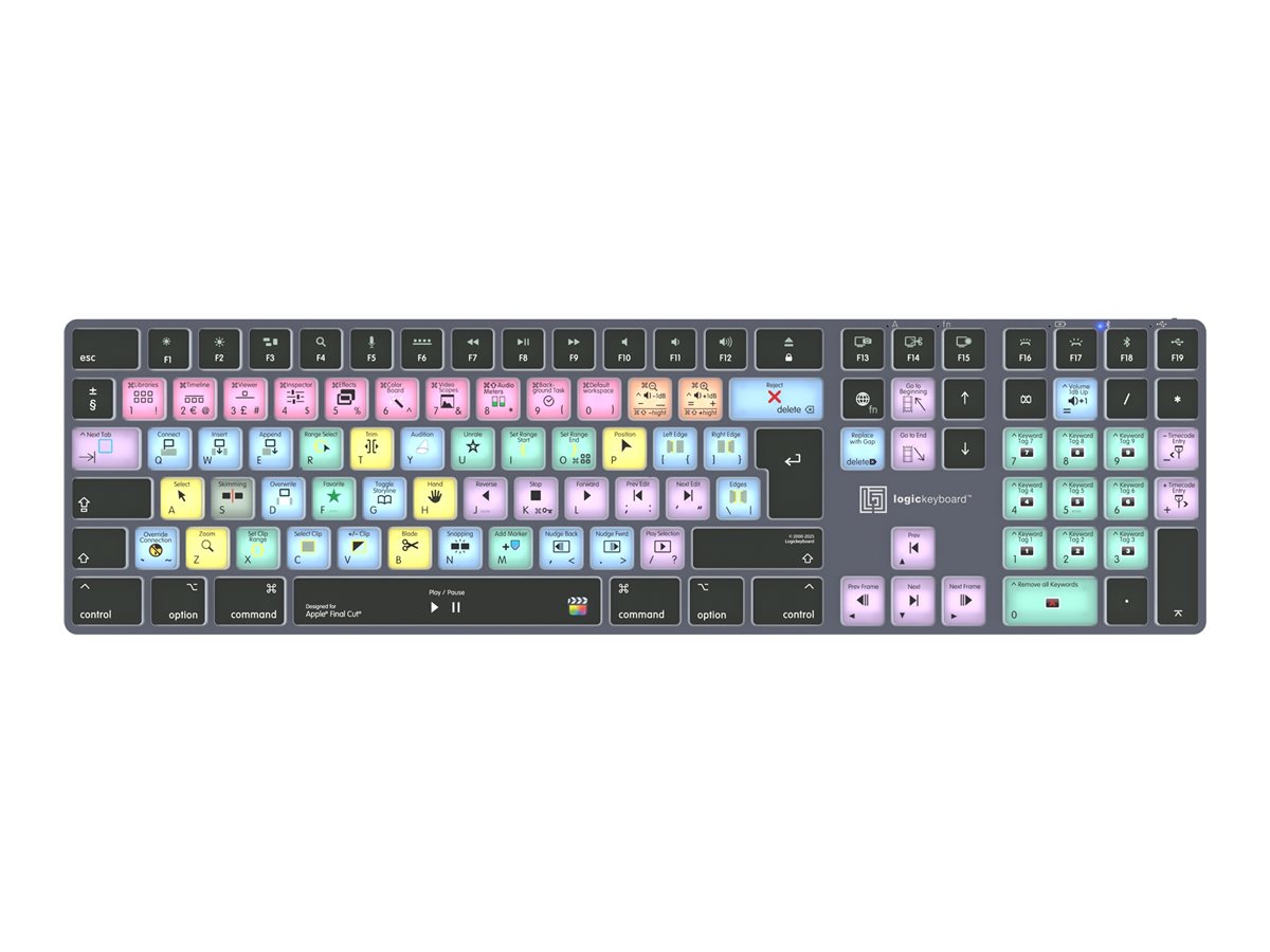 LogicKeyboard Apple Final Cut Pro X TITAN - keyboard - Mac - QWERTY - UK - titanium grey Input Device