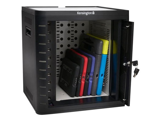 Image of Kensington Charge & Sync Cabinet, Universal Tablet cabinet unit - for 10 tablets - black
