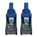 Tripp Lite Cat6a 10G Snagless Shielded Slim STP Ethernet Cable (RJ45 M/M), PoE, Blue, 15 ft. (4.6 m)