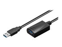 MicroConnect USB 3.0 USB forlængerkabel 10m Sort