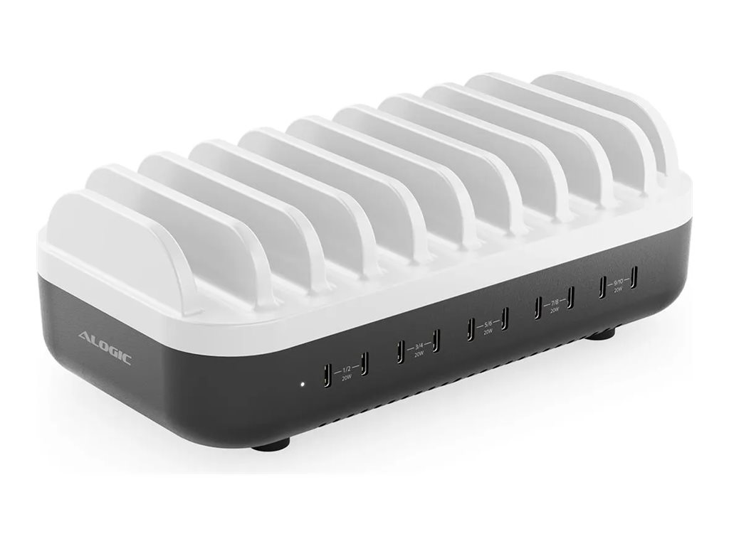 ALOGIC charging station 24 pin USB-C 100 Product shot Right-angle 79700