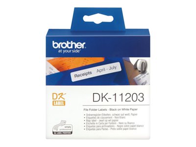 DK SINGLE LABLE ROLLS F/ QL-500 550 300PCS/RL 17X8