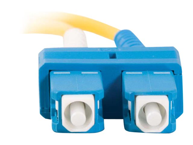 C2G SC-SC 9/125 OS1 Duplex Singlemode PVC Fiber Optic Cable (LSZH) - patch kabel - 1 m - 1 m - žlutá – foto 4