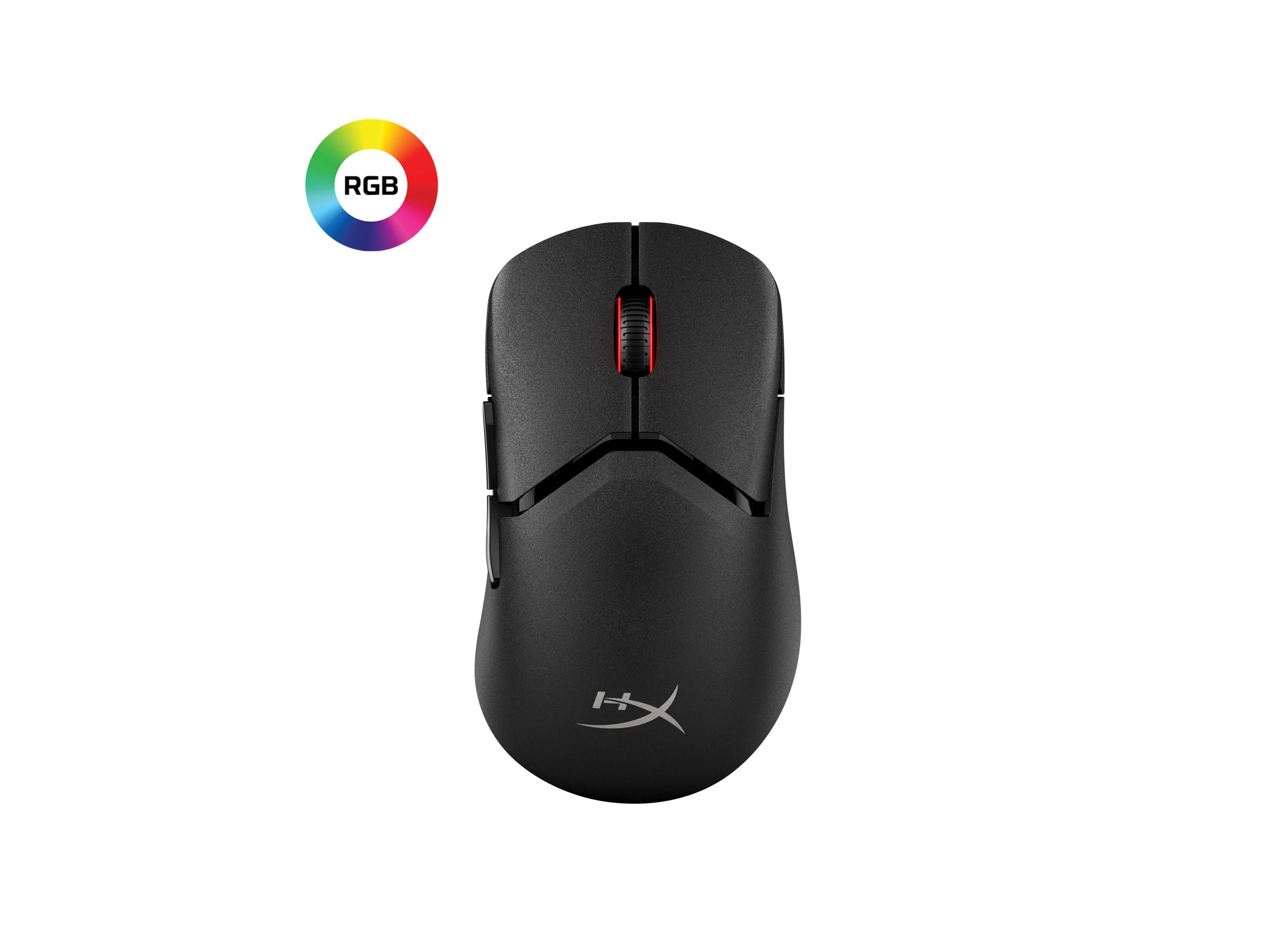 HyperX Pulsefire Saga Pro mouse 2.4 GHz Bluetooth 5.0 USB Product shot Top 79052