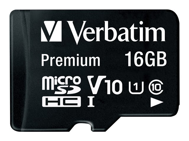 Image of Verbatim - flash memory card - 16 GB - microSDHC
