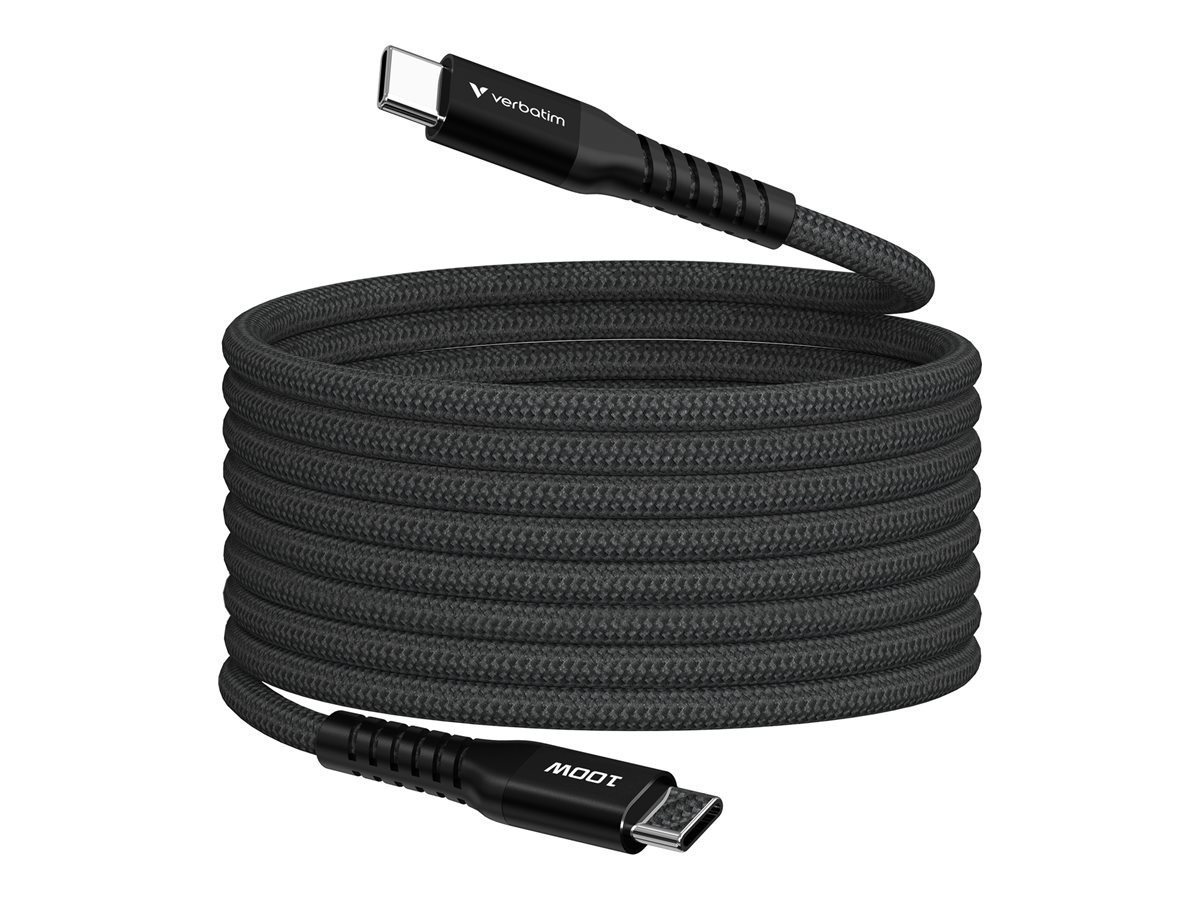 Verbatim USB-C cable USB-C to USB-C 2 Product shot Front 79800