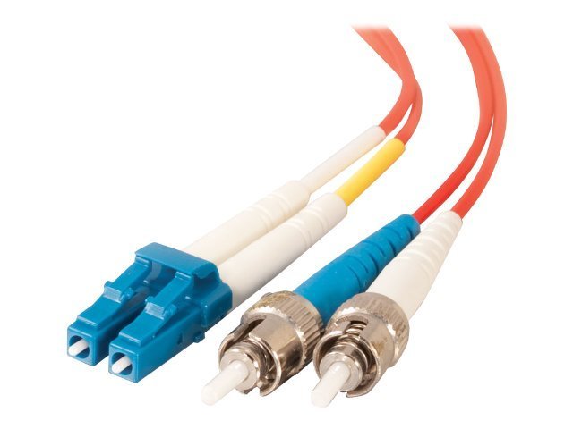 C2G 3m LC-ST 9/125 Duplex Single Mode OS2 Fiber Cable - Plenum CMP-Rated - Red - 10ft - patch cable - 3 m - red