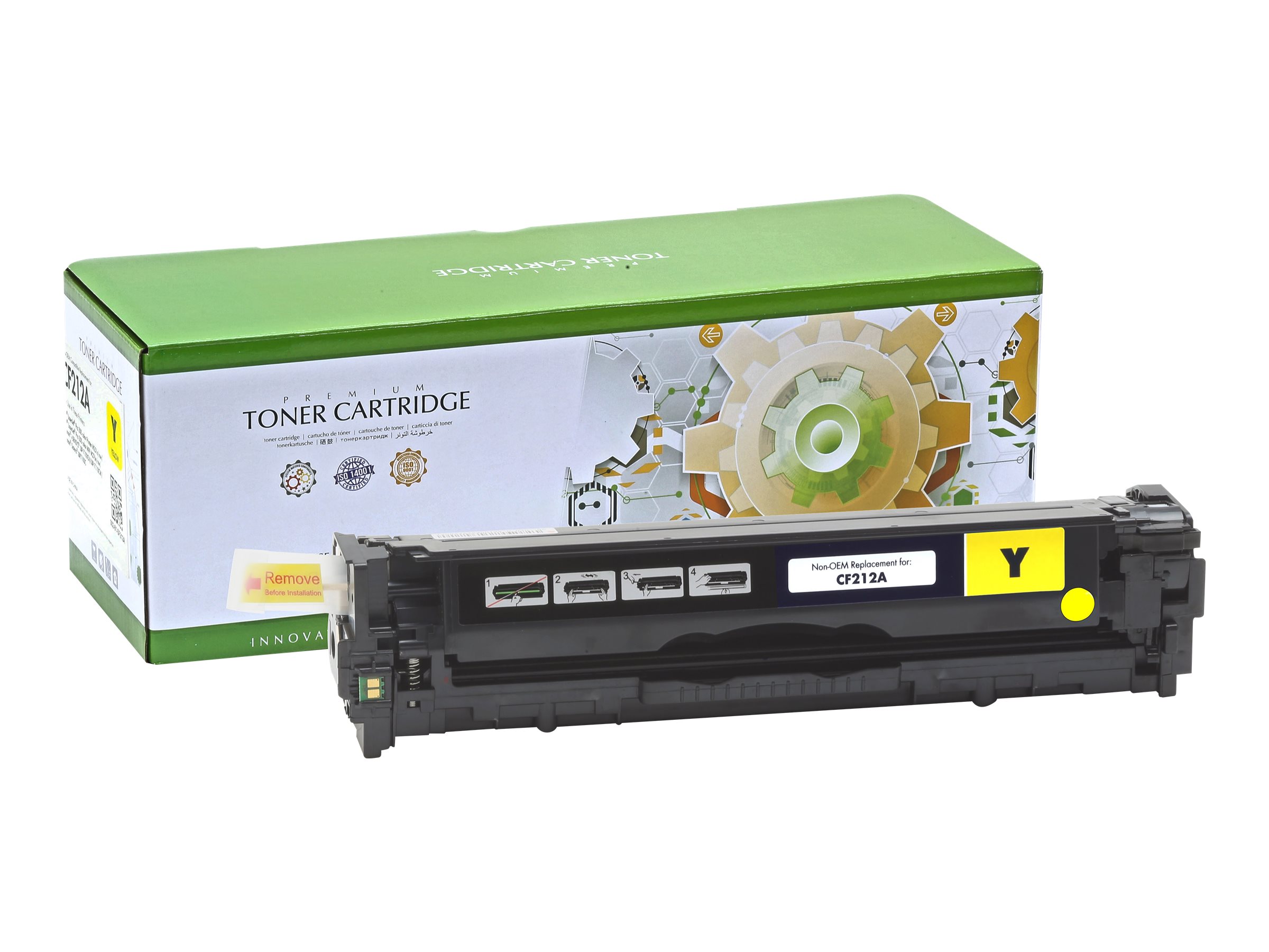 STATIC Toner cartridge compatible with HP CB542A/CE322A/CF212A/Canon 1977B002 yellow remanufactured 1.400 pages