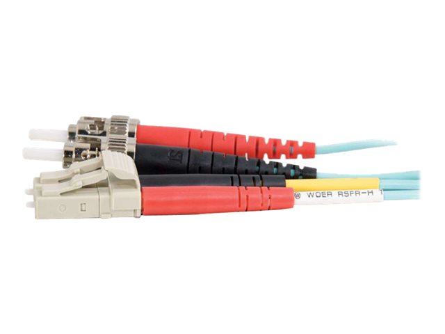 C2G LC-ST 10Gb 50/125 OM3 Duplex Multimode PVC Fiber Optic Cable (LSZH) - síťový kabel - 10 m - 10 m - vodě - barva – foto 3