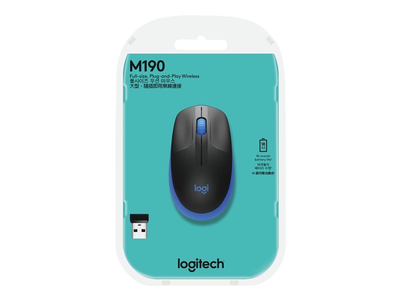 LOGI M190 Full-size wireless mouse Blue