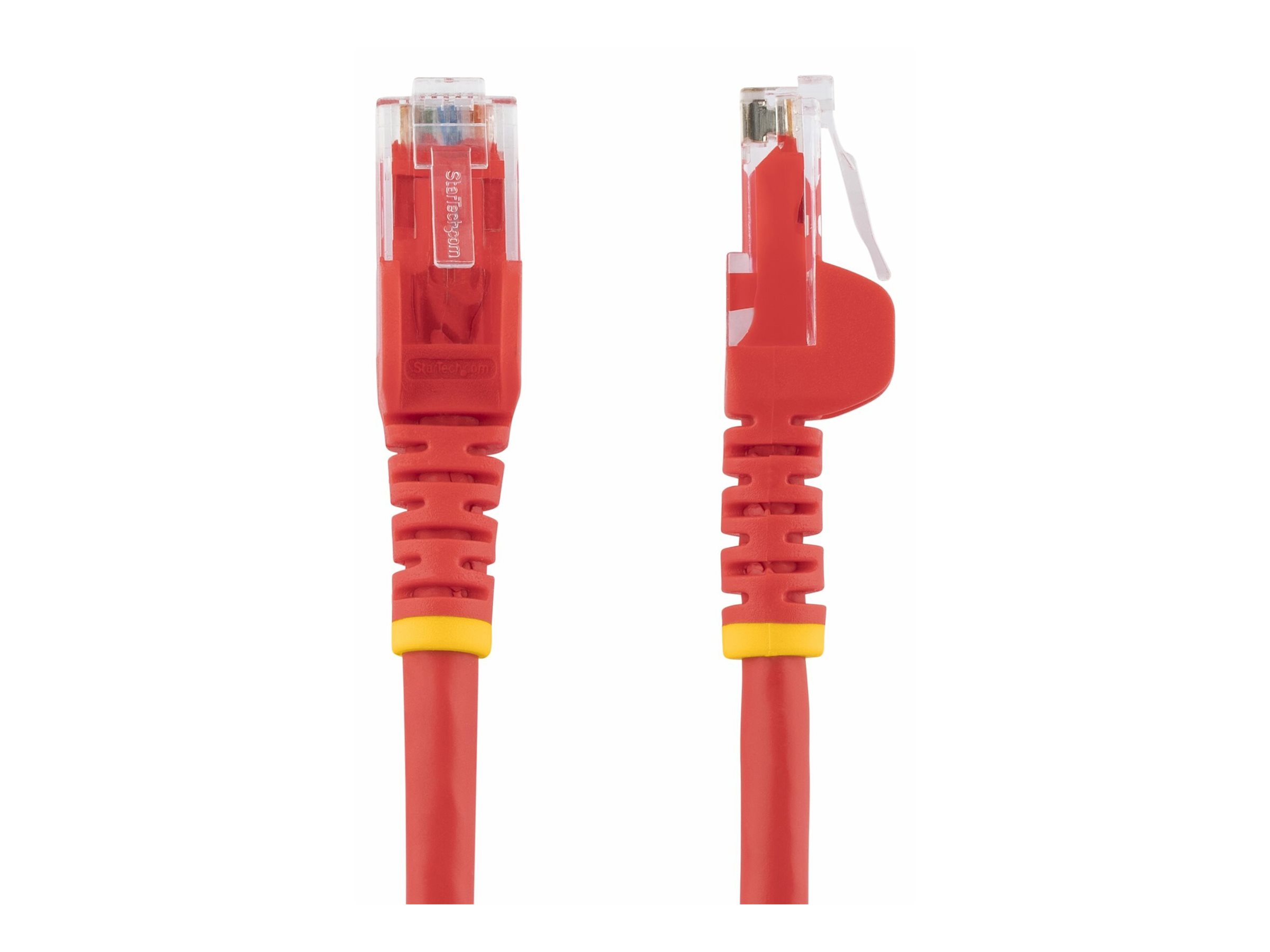 Startech 5m CAT6 Ethernet Cable, 10 Gigabit Snagless RJ45 650MHz 100W PoE Patch Cord, CAT 6 10GbE UTP Network Cable w/Strain Relief, Red, Wiring is UL Certified/TIA - Category 6 - 24AWG (N6PATC5MRD) - patch cable - 5 m - red
