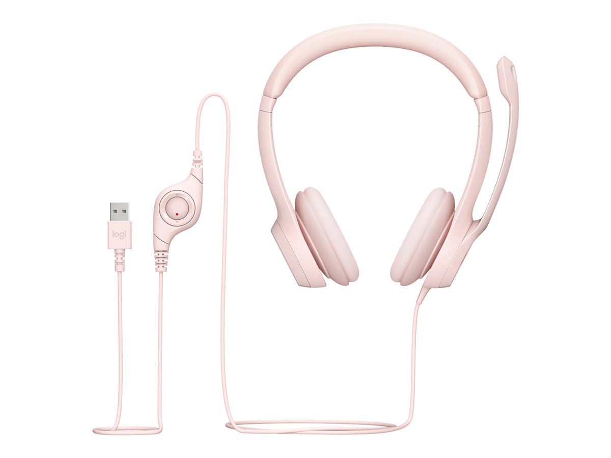 Logitech H390 - Náhlavní souprava - kabelové - USB-A - růžová KRn – foto 2