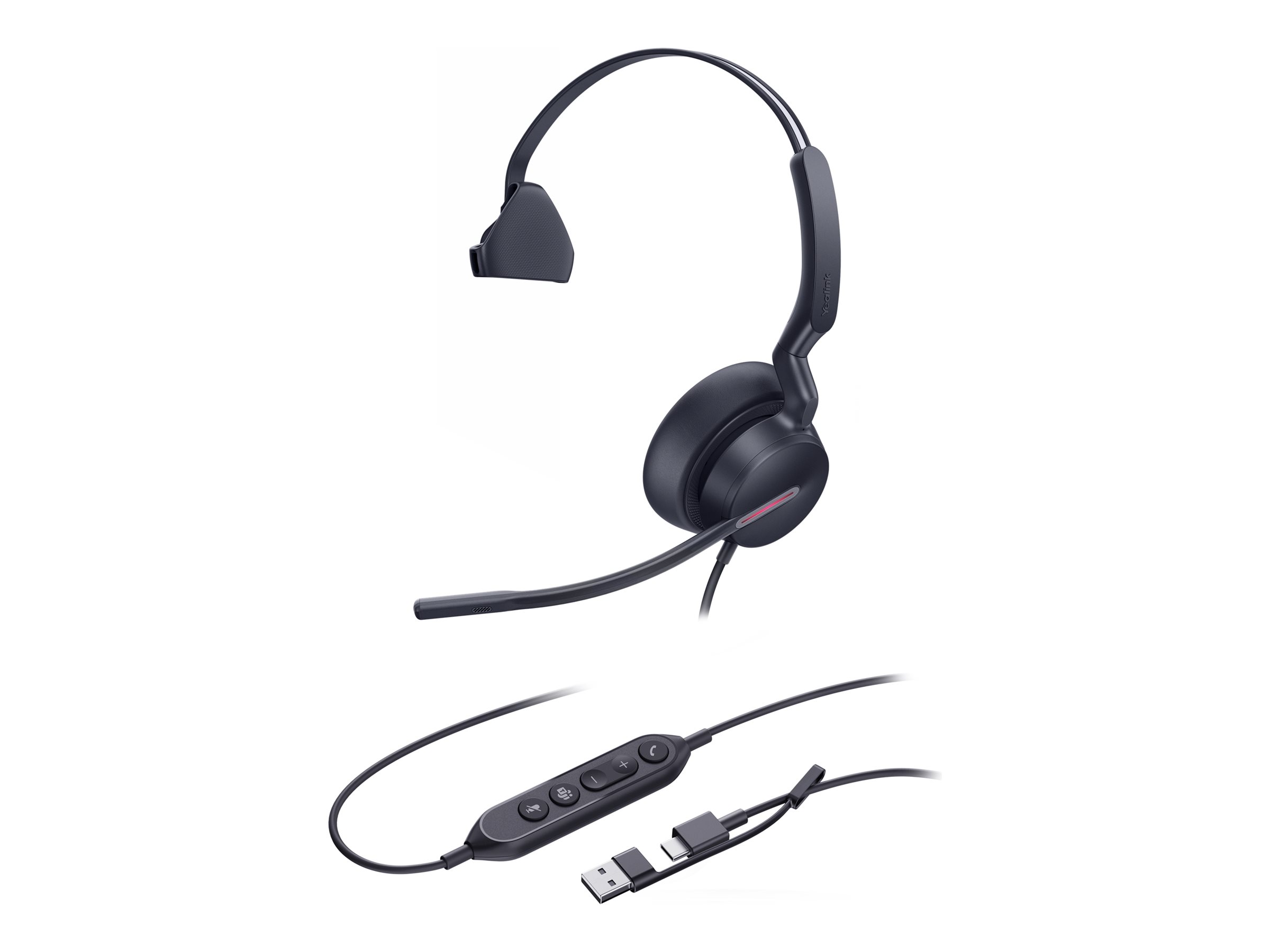 Yealink Headset 1308185 UH46 Mono UC USB-C A USB Wired Headset Retail