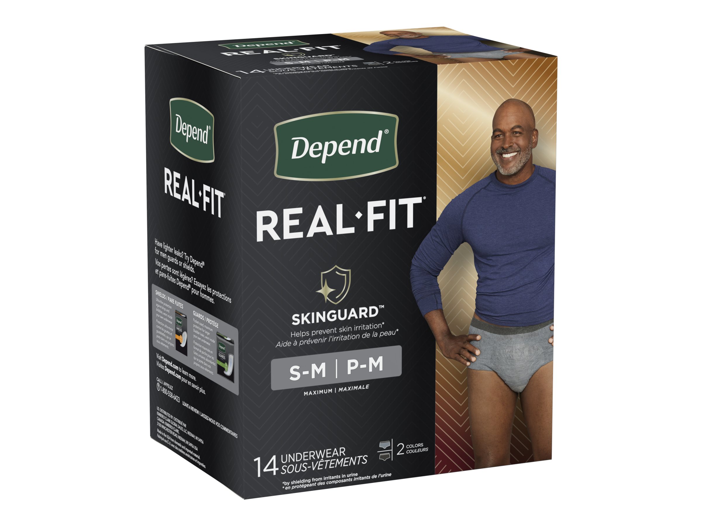 Real Fit Maximum Absorbency Incontinence Underwear for Men Size L/XL