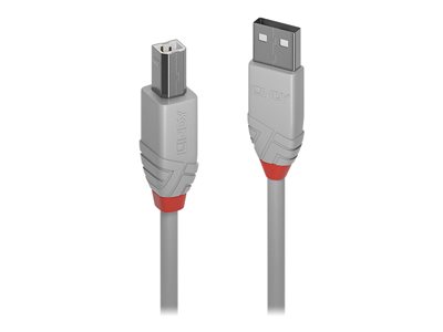 LINDY USB 2.0 Kabel Typ A/B Anthra Line M/M 0.5m - 36681