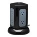 Tripp Lite 6-Outlet Surge Protector Tower, 3x USB-A, 1x USB-C, 8 ft. Cord, 5-15P Plug, 1800 Joules, Black