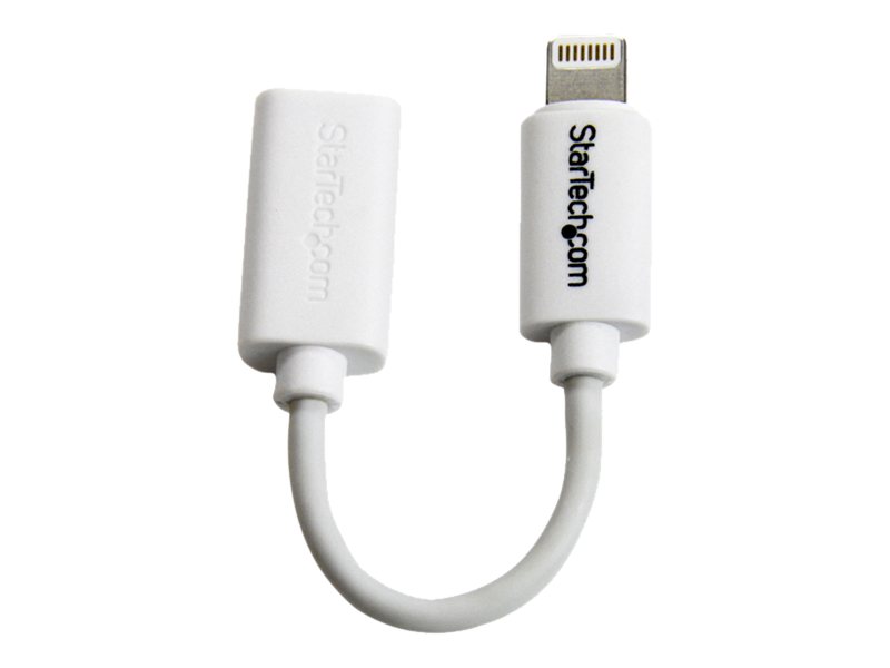 StarTech.com White Micro USB to 8-pin Lightning Connector Adapter / iPod / iPad | www.shidirect.com