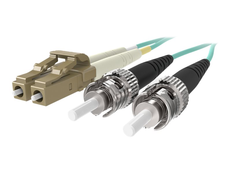 Belkin 10M Fiber Optic Cable; 10GB Aqua Multimode LC/ST Duplex, 50/125 OM3