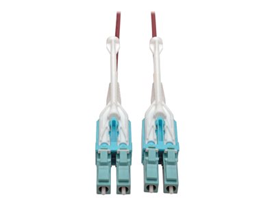 Tripp Lite 10 Gb Duplex Multimode 50/125 OM4 LSZH Fiber Patch Cable (LC/LC), Push/Pull Tabs, Magenta, 5 m (16 ft.)