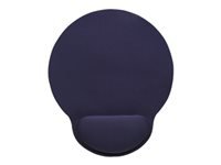 Manhattan Wrist Gel Support Pad and Mouse Mat, Blue, 241 x 203 x 40 mm, non slip base, Lifetime Warranty, Card Retail Packaging