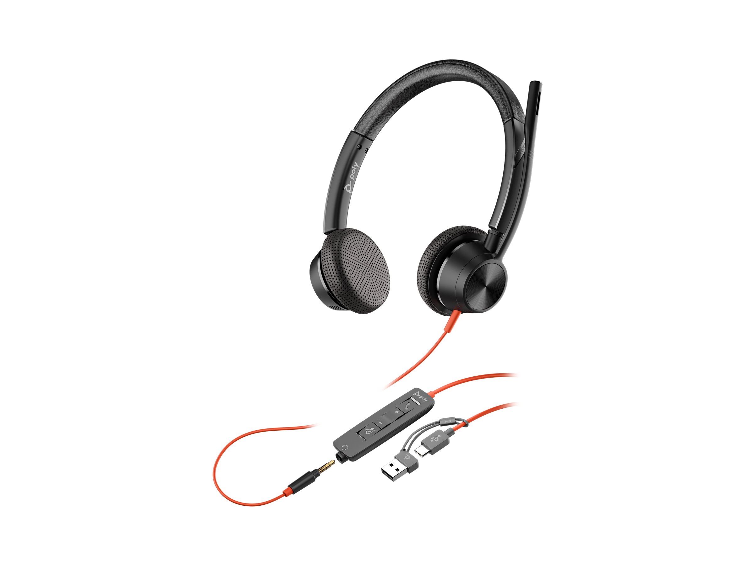 HP Poly Blackwire 3325 headset 3.5 mm jack Product shot Right side 77953