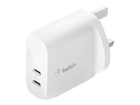 Belkin BoostCharge power adapter - 2 x USB-C - 40 Watt