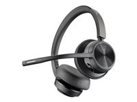 HP Poly Voyager 4320 - Voyager 4300 UC series - headset - on-ear - Bluetooth - wireless, wired - USB-C - black - Zoom Certified