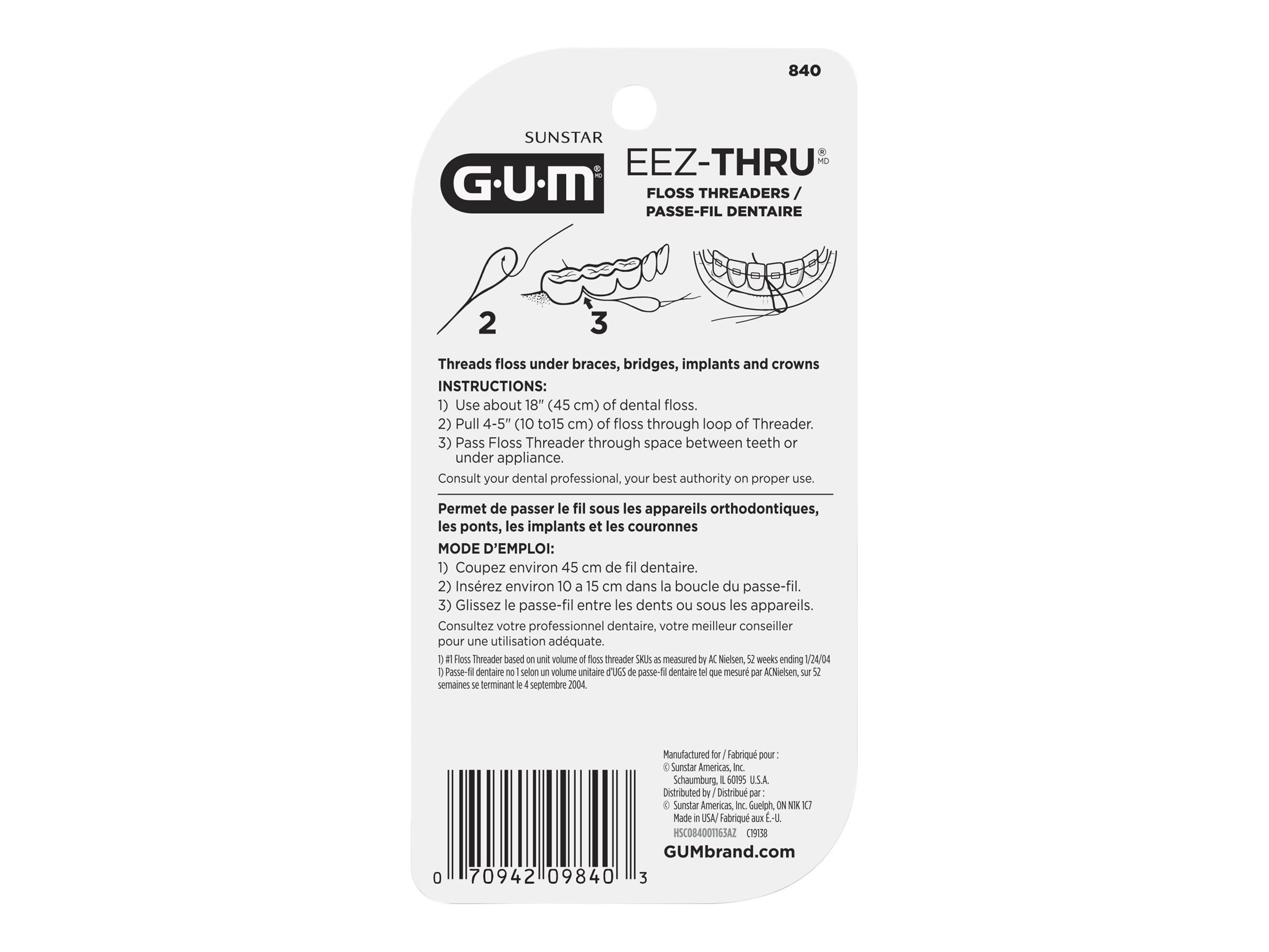 G.U.M Ezz-Thru Floss Threader - 25s