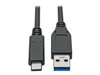 Tripp Lite USB C to USB-A Cable 3.1 10 Gbps USB-IF Cert USB Type C M/M 3ft - USB cable - 24 pin USB-C (M) to USB Type A (M) - USB 3.1 Gen 2 - 3 ft - black