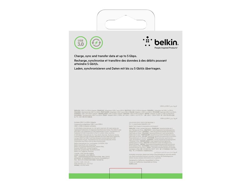 BELKIN Adaptateur USB-A 3.0 vers USB-C