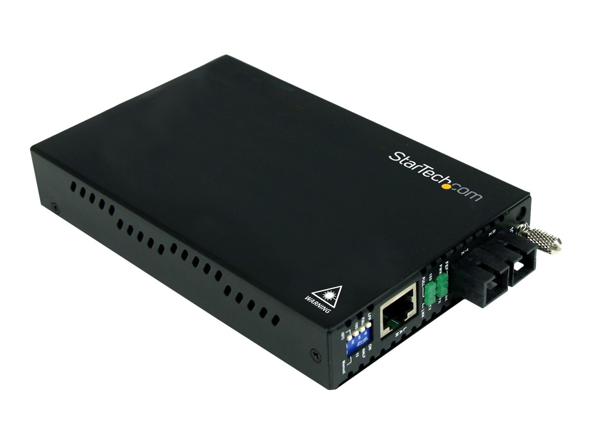 Startech 10/100 Mbps Multi Mode Fiber Media Converter SC - Up to 1.2 miles/2km (ET90110SC2) - fibre media converter - 10Mb LAN, 100Mb LAN