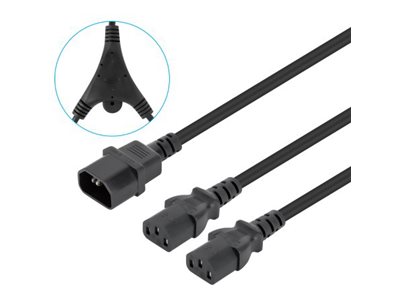 MH Stromkabel 2xC13 auf C14 1,8m