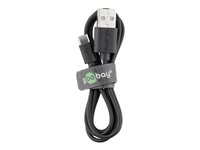 goobay USB 2.0 USB Type-C kabel 10cm Sort