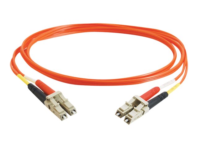 C2G LC-LC 50/125 OM2 Duplex Multimode PVC Fiber Optic Cable (LSZH) - síťový kabel - 20 m - 20 m - oranžová – foto 2