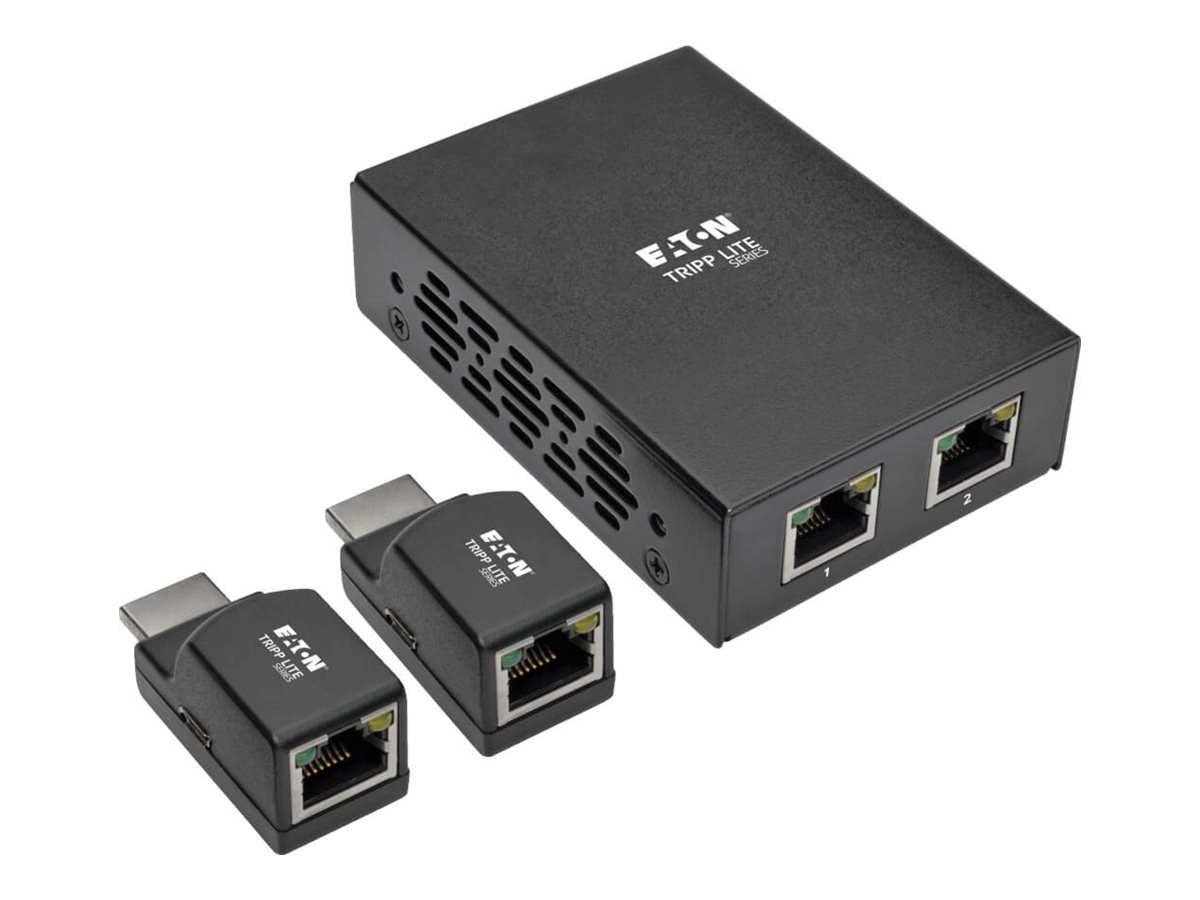 Tripp Lite 2-Port HDMI over Cat5/Cat6 Extender Kit, Power over Cable, Box-Style Transmitter, 2 Mini Receivers, 1080p @ 60 Hz, TAA