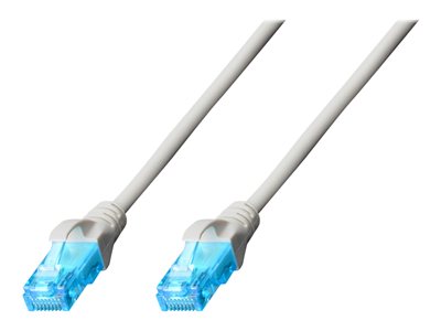 DIGITUS Patchkabel RJ45 U/UTP Cat5e 30.00m grau Hebelschu Polybeutel - DK-1512-300