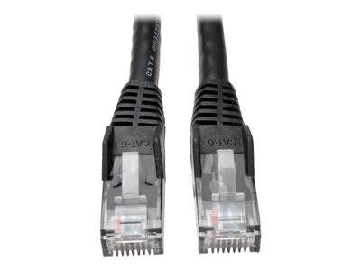 Tripp Lite 3ft Cat6 Gigabit Snagless Molded Patch Cable RJ45 M/M Black 3' 50 Bulk Pack