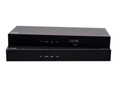 C2G HDMI HDBaseT + 3.5mm, USB-B to A, and RS232 over Cat Extender Box Transmitter to Box Receiver - 4K 60Hz